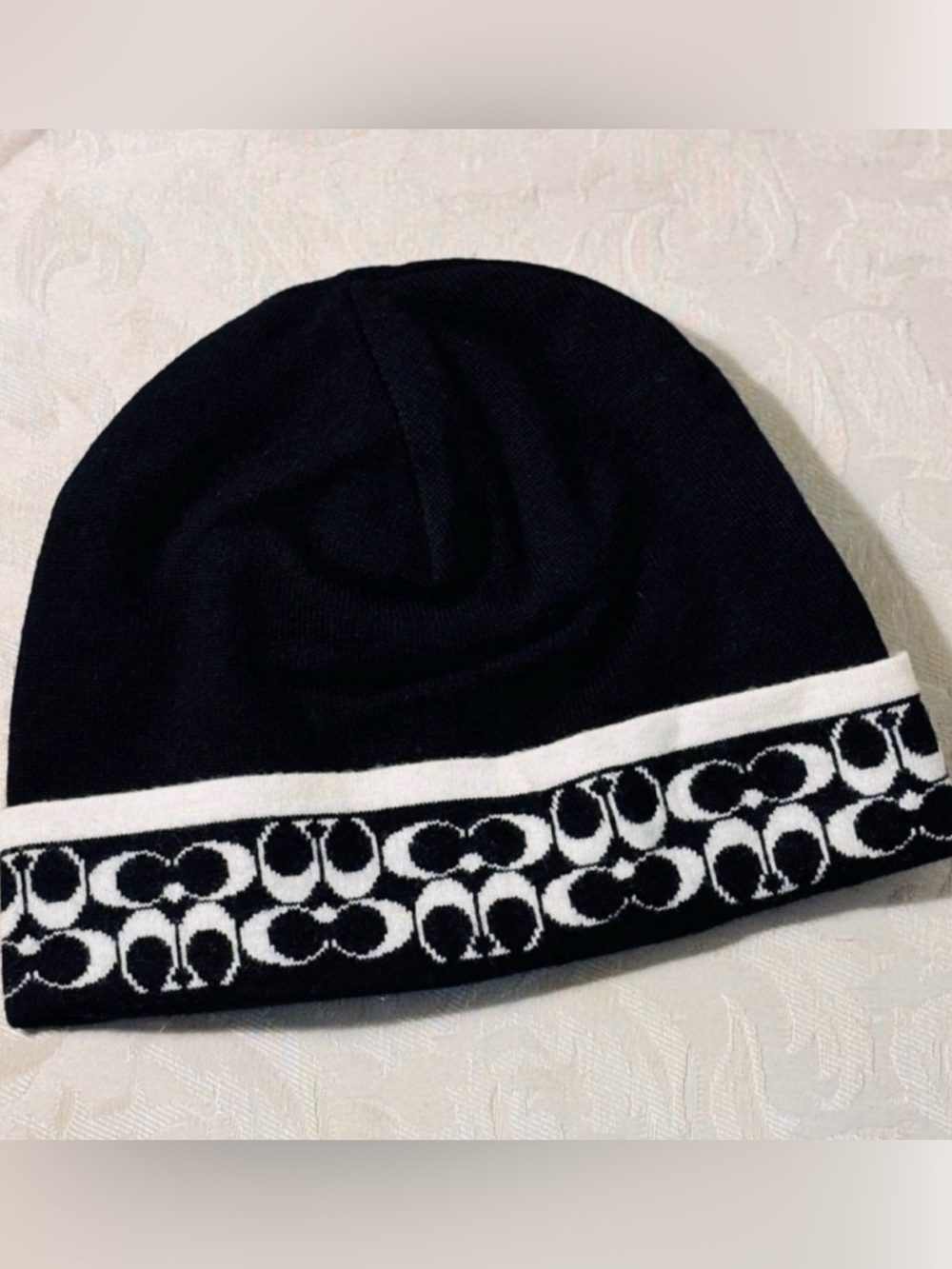 Vintage Coach Signature Mini C Knit Beanie